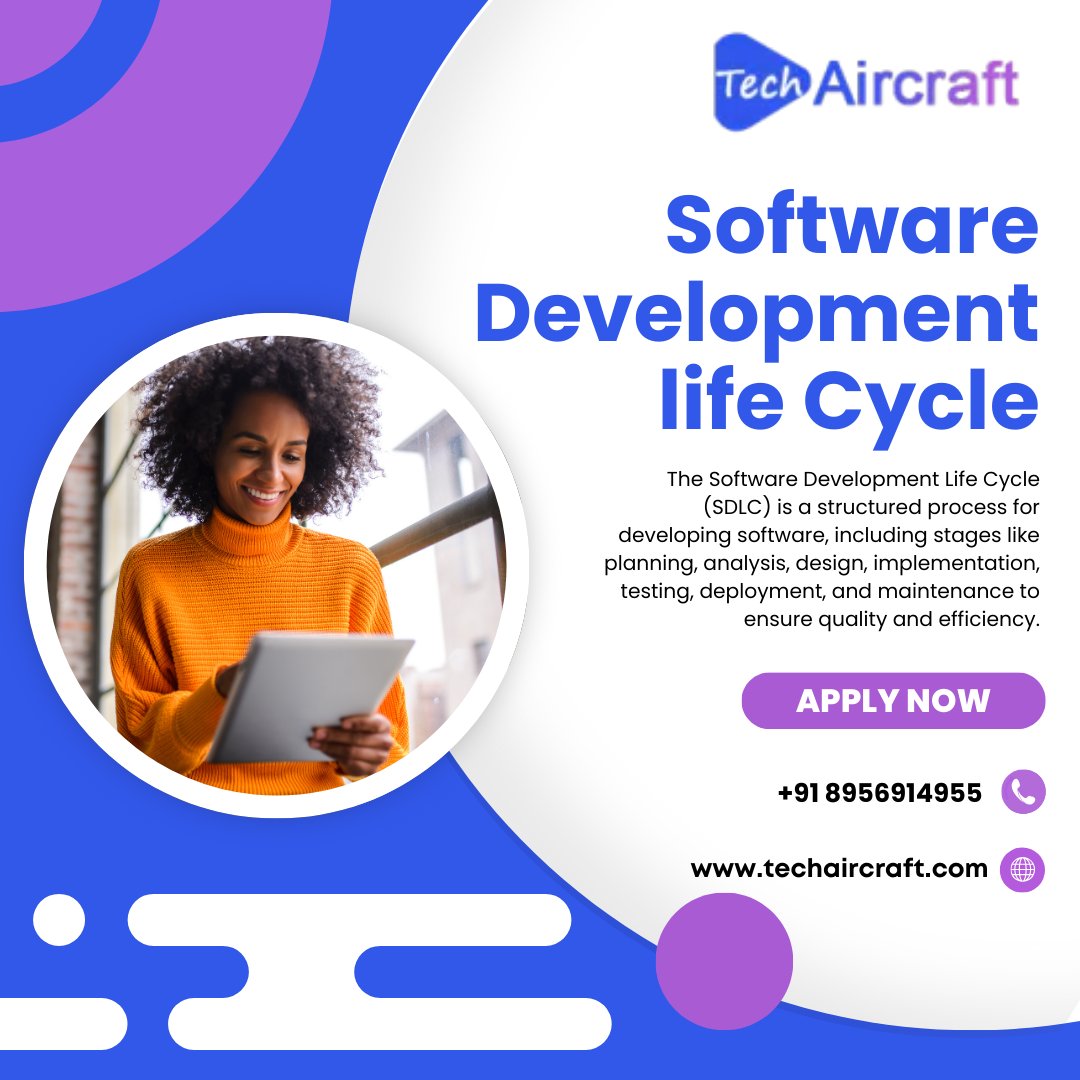 Techaircrafts's tweet photo. The Software Development Life Cycle (SDLC) is a structured approach that ensures the creation of high-quality software in a systematic, #SoftwareDevelopment #SDLC #SoftwareEngineering #DevelopmentLifeCycle #Agile #Coding #QualityAssurance #TechInnovation #SoftwareSolutions https://t.co/7jNDy4aXFm