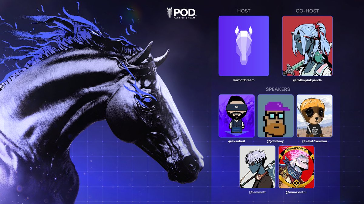 partofdream_POD's tweet image. Topic: Crypto to Colts

Tune in today and join the discussion. 

📅 April 8th | 5:00 PM UTC

Set your reminders &amp;amp; be part of the conversation!
x.com/i/spaces/1lDGL…