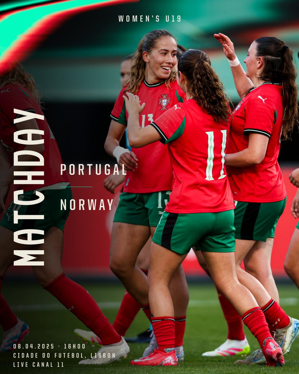 selecaoportugal's tweet photo. Dia decisivo para as Sub-19! 🦾🇵🇹 

#FazHistória | #U19WEURO https://t.co/7abLh32U6o