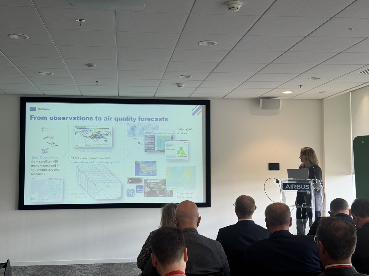 Experts from <a href="/eumetsat/">EUMETSAT</a> and our partners presented this morning on the benefits of the EPS-SG mission! 

The onboard instruments will provide data for weather forecasting, pollution monitoring, &amp; #climate research. 🛰💫