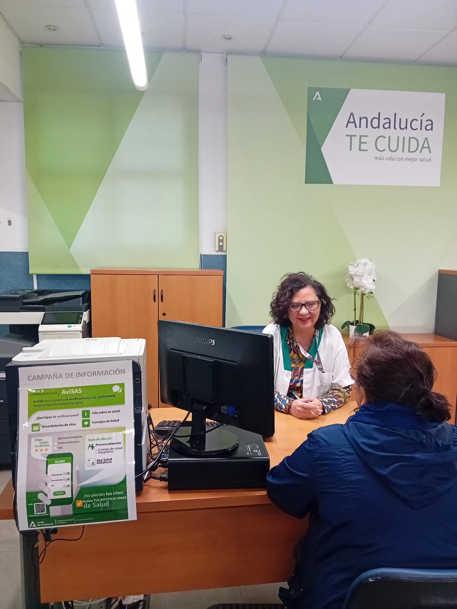 saludaxarquia's tweet photo. Hoy se ha iniciado en nuestros centros del AGS Este de Málaga-Axarquía,  la campaña que se extenderá durante los meses de Abril, Mayo y Junio: "¿Aún no te has suscrito a AviSAS?" La siguiente "cita" será el martes 22 de Abril,...
#AviSAS
#TuSaludImporta
@saludand https://t.co/H0l3hbrsuW