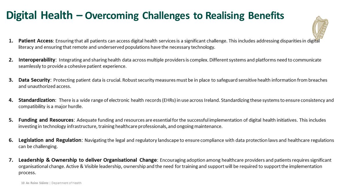 RCSI School of Population Health (@rcsi_pophealth) on Twitter photo Digital health – overcoming challenges to realising benefits from Derek Tierney, <a href="/roinnslainte/">Department of Health</a> at #NHOC2025 Digital health – overcoming challenges to realising benefits from Derek Tierney, <a href="/roinnslainte/">Department of Health</a> at #NHOC2025