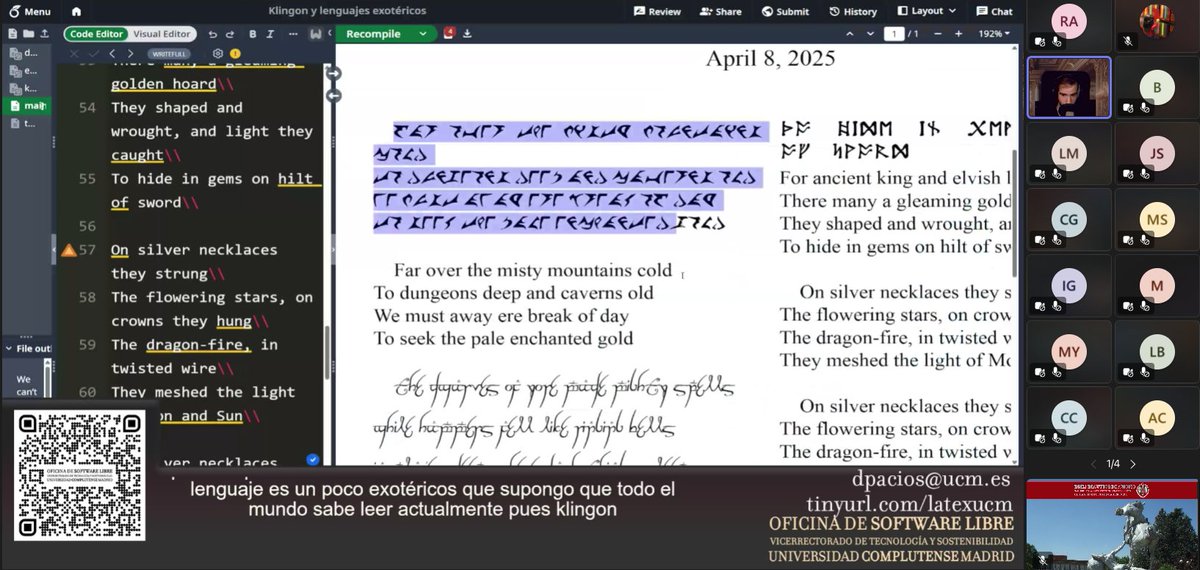 De la mano de <a href="/Pascal_UCM/">Pascal - EA4IFX -</a> y <a href="/BComplutense/">Biblioteca Complutense</a> no sólo vemos en #LaTeX un poderoso aliado para nuestro TFG/TFM/Tesis doctoral... ¡también para nuestros ratos de ocio!
Y sí, también se puede ejecutar el #Doom 🤯.