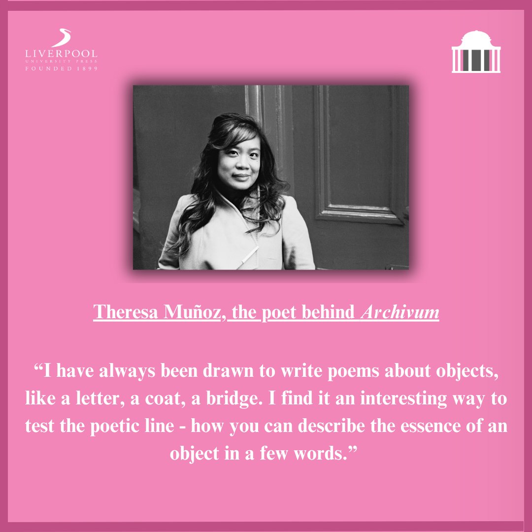 In our latest LUP Blog post, poet Theresa Muñoz offers a glimpse into her forthcoming collection Archivum, an exploration of what it means to engage with archival artefacts, and how these objects resonate with events in our lives.

Find out more here:
bit.ly/ArchivumBlog