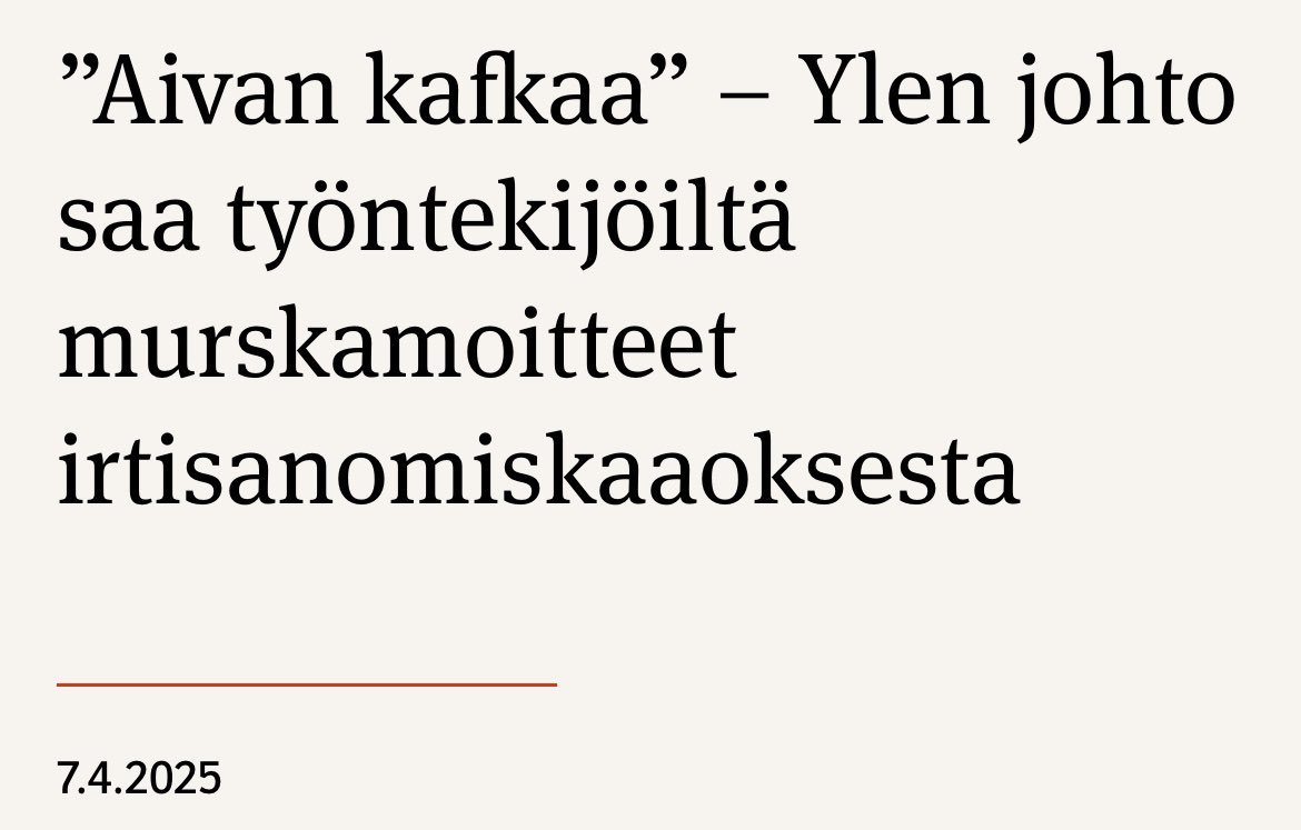 Eiköhän se ole niin että johtajiksi harvoin etenee johtajia.