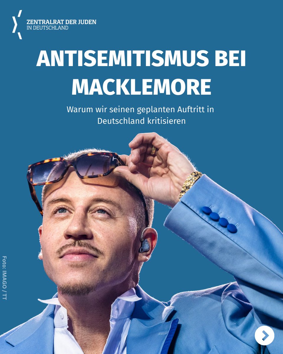 Im Juli 2025 soll #Macklemore beim Deichbrand Festival als Main Act auftreten. Dass Macklemore in seinen Songtexten und Videos antisemitische Propaganda verbreitet und die Schoa verharmlost, scheint dabei wenig zu interessieren. 

Die Einladung sendet ein ernüchterndes Signal: