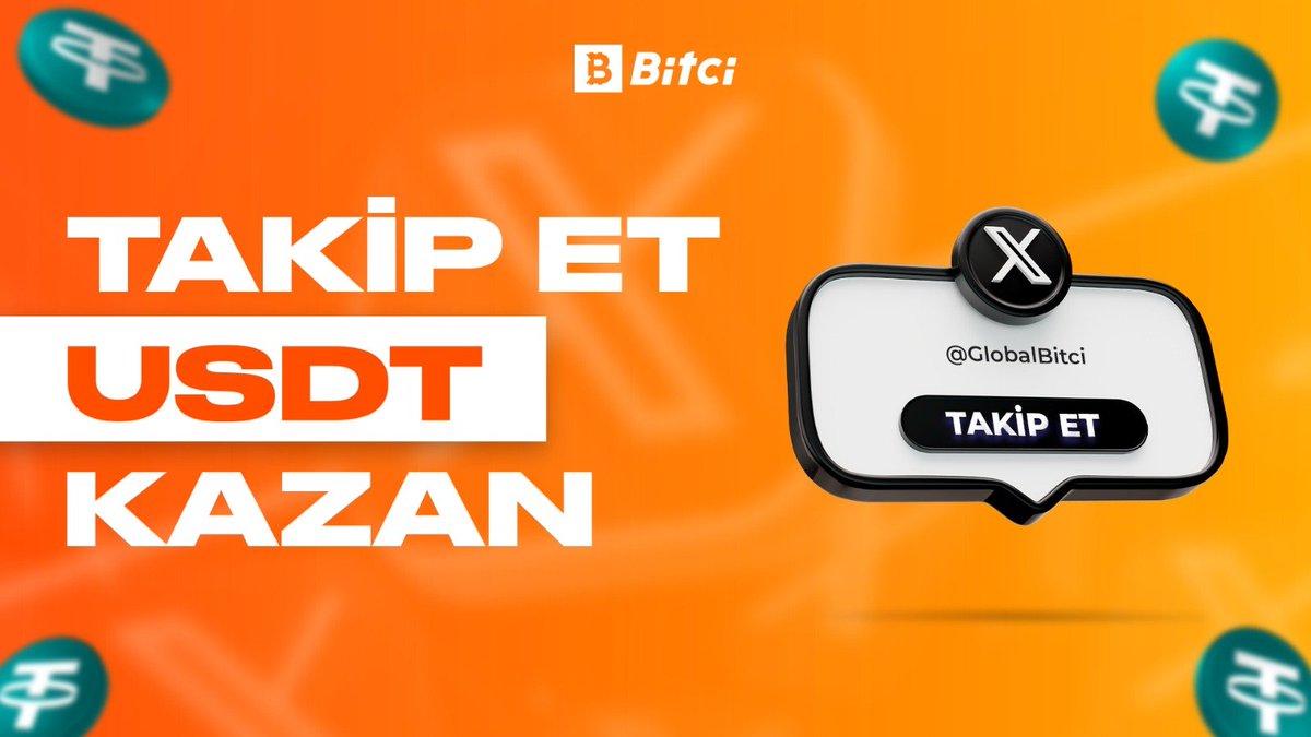 Takip Et, USDT Kazan! 💵

🔸<a href="/GlobalBitci/">Bitci Global</a> hesabını takip et, 
🔸Alıntılanan gönderiyi yeniden gönder
🔸İki arkadaşını etiketle, 

100 USDT kazanan 5 kişiden biri ol! 💰

#Bitci #BitciGlobal