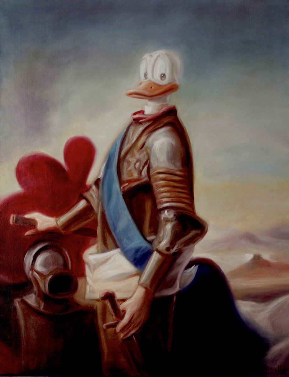 ” The Great Pretender ”, 2025, oil on canvas, 90 x 70 cm. #art #oilpainting #thegreat #popart #contemporaryart #figurativeart #russia #artistsontwitter #artistsonx #pretender #kajstenvall