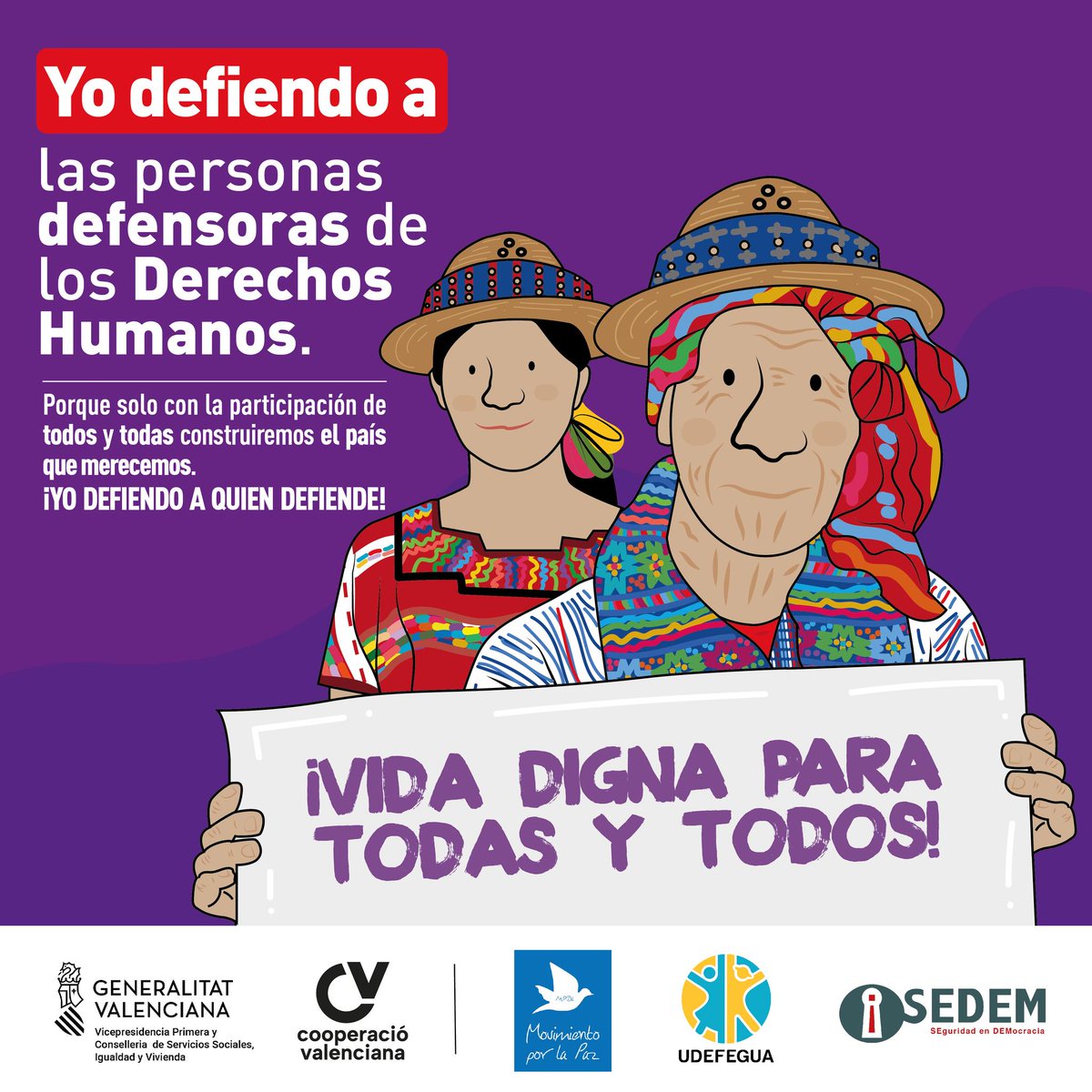 mpdlgalicia's tweet photo. Campaña ¡Eu defendo a quen defende! do MPDL Guatemala. "#EuDefendo aos que defenden os meus dereitos, porque loitan por unha causa xusta para que todas e todos sexamos escoitados. Só coa participación de todos e todas construiremos o país que merecemos. ¡Súmate!" https://t.co/tSaEFvJjAS