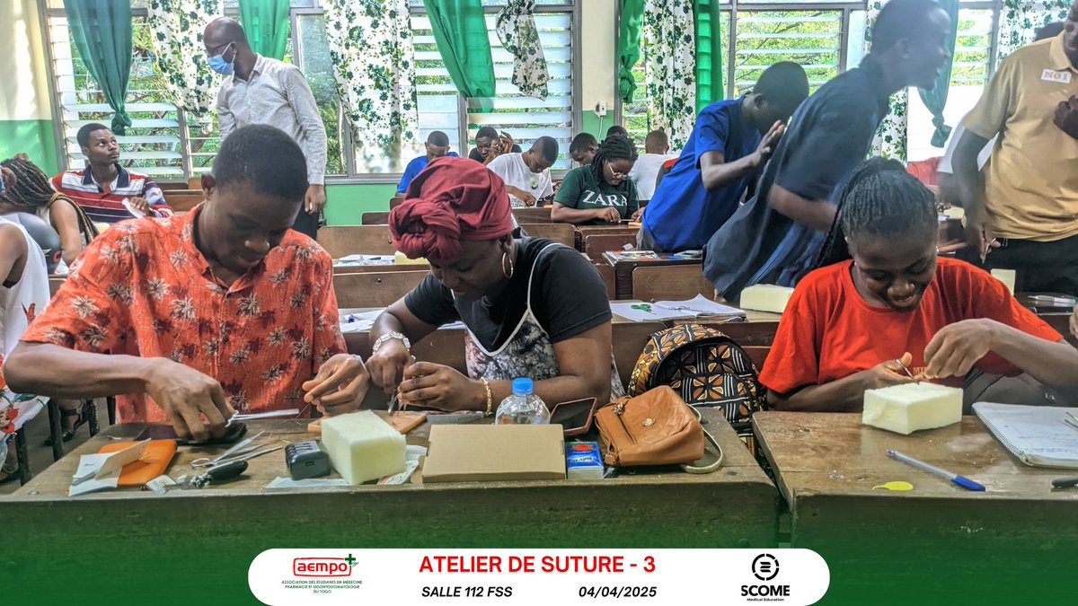 aemptg's tweet image. Belle énergie dans un bel esprit d'apprentissage !
Retour en images sur notre atelier de suture 

#atelierdesuture #suture #scome #scomelome #scometogo #aempolome #aempotogo #aempo