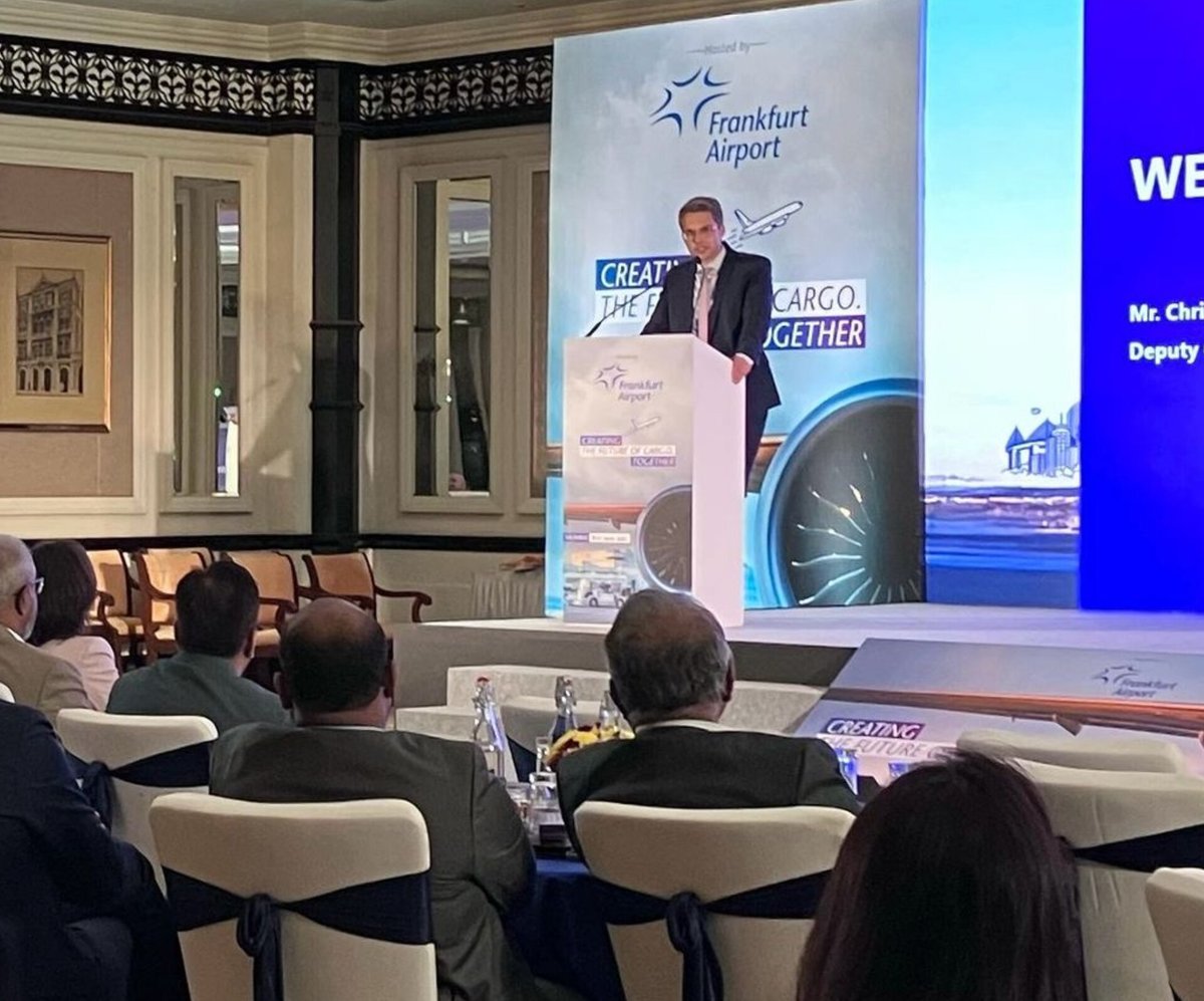 German Consulate General Mumbai (@germanyinmumbai) on Twitter photo Frankfurt Airport kicks off its India Roadshow in Mumbai!
<a href="/Airport_FRA/">Frankfurt Airport</a>, Europe’s largest air cargo hub, is charting a strong growth path — with India playing a key role in its strategic expansion. Frankfurt Airport kicks off its India Roadshow in Mumbai!
<a href="/Airport_FRA/">Frankfurt Airport</a>, Europe’s largest air cargo hub, is charting a strong growth path — with India playing a key role in its strategic expansion.