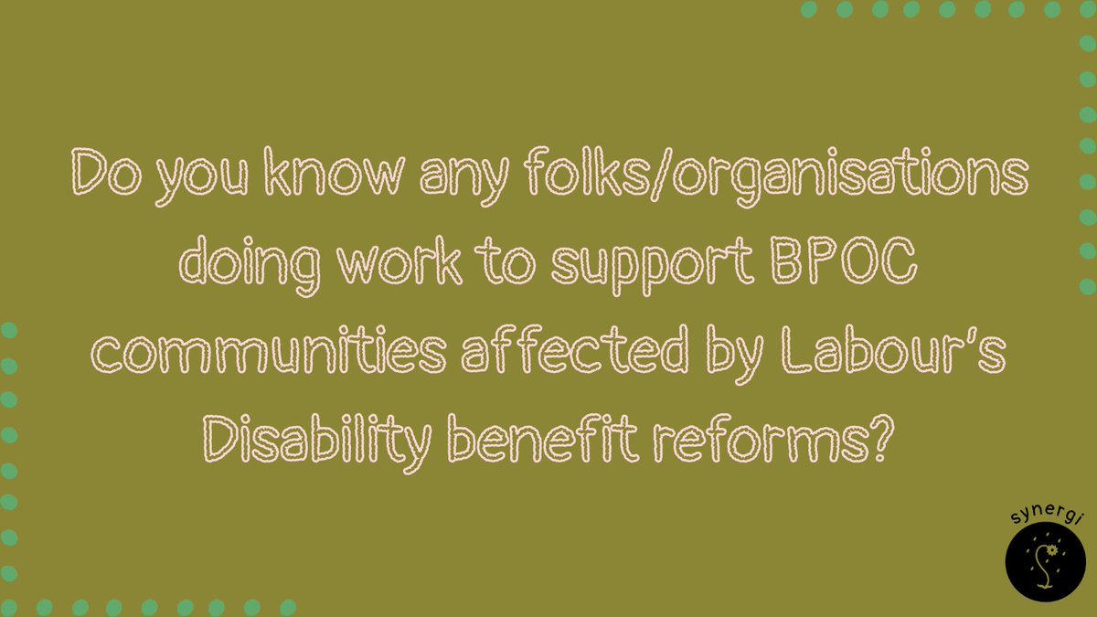 Synergi (@synergiproject) on Twitter photo Drop us a comment of any organisations/folks doing this work 👇🏾
<a href="/NSUNnews/">National Survivor User Network</a>
#disabilityrights #Disability #bpoc #qtibpoc #grassroots #communityorganising #le #mh Drop us a comment of any organisations/folks doing this work 👇🏾
<a href="/NSUNnews/">National Survivor User Network</a>
#disabilityrights #Disability #bpoc #qtibpoc #grassroots #communityorganising #le #mh