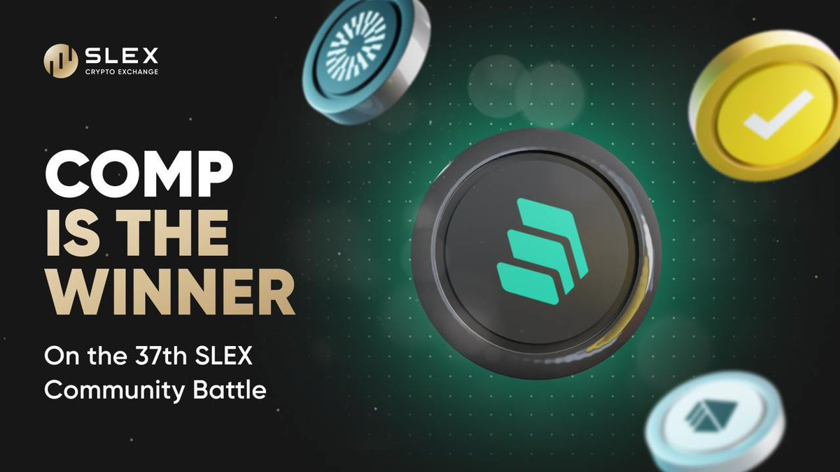 🥇 Congratulations to Compound <a href="/compoundfinance/">Compound Labs</a>! The winner of the 37th round of SLEX Listing Community Battle! The Compound have claimed their victory

🌐 We are thrilled to announce that trading for COMP/USDT will be started soon. Thanks to everyone who participated and
