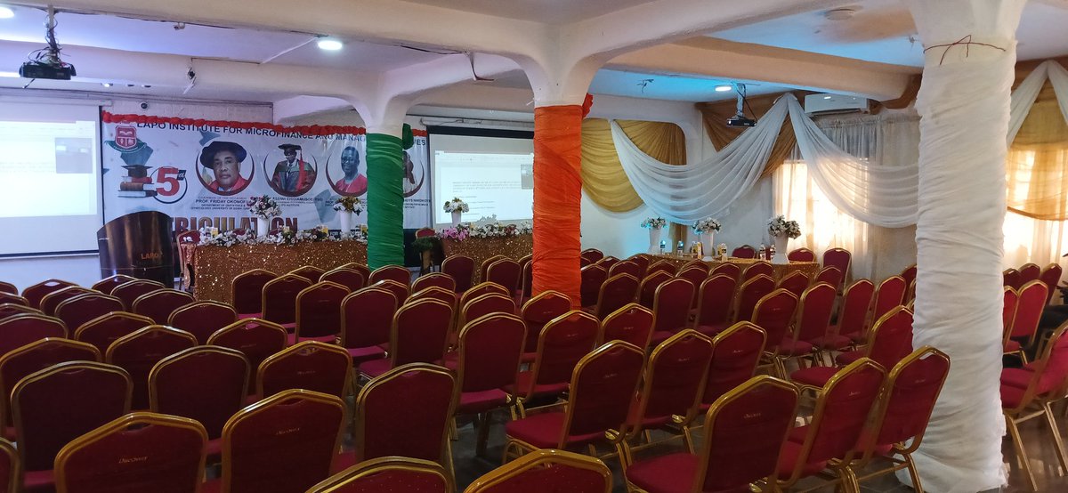 lapoinstitute's tweet photo. Today, @lapoinstitute proudly celebrates her 5th Matriculation Ceremony at 11AM! The hall is all set and we are ready to welcome our amazing new students

For those who can't join in person, you can still be part of the celebration via Zoom
https://t.co/snGUi44kBD

#LAPOInstitute https://t.co/eqIEgdghuS