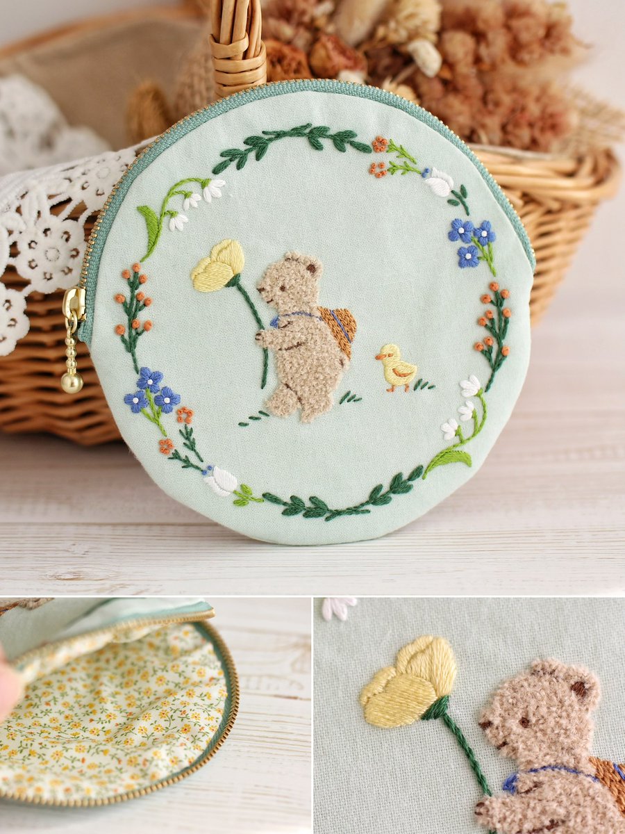 フェリシモ クチュリエ様より5月からお届け開始する刺繍キット「くま