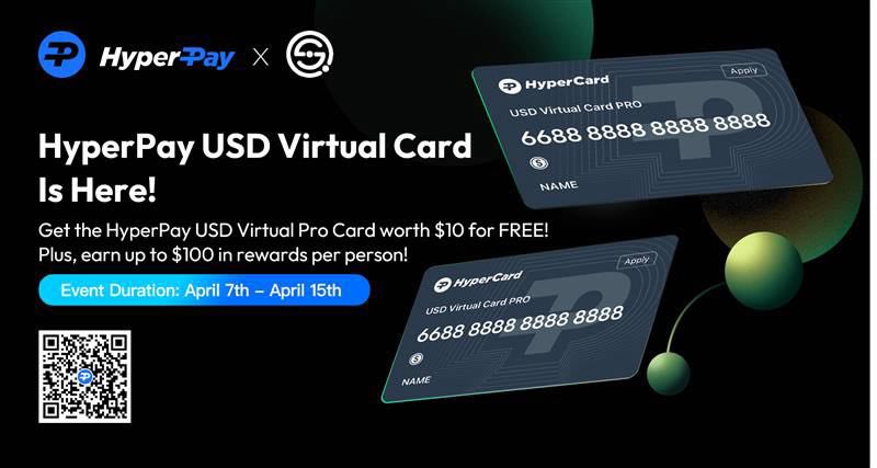 🚀Event Launched | Hyperpay x SCDO Crypto Card Carnival is Live!
 
🎁Register to get a $10 card application coupon
💳Enjoy 20% off on your first top-up
🎉Share to win from a prize pool of $1000 USDT + 2000 $SCDO
🤝Invite friends to earn commissions — SCDO community members get