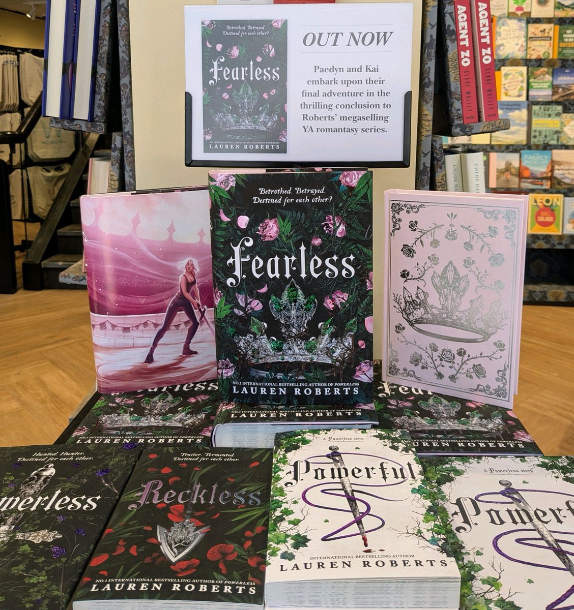 It's here! #Fearless is published today - and find the gorgeous hardback with a double-sided dustjacket and hidden foiled cover, front and centre here in Waterstones Sutton!