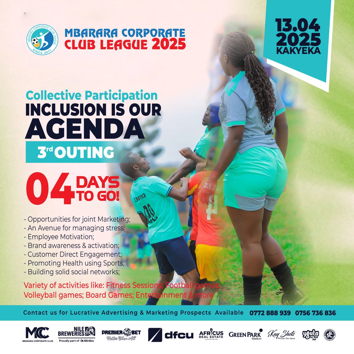 ARoger_45's tweet photo. Each day that passes we get close to the day, 13th/04/2024, this Sunday at Kakyeka Stadium.

Only 4days to the #3rdOuting of the @MbararaCorpClub league 2025 https://t.co/J9ZmQMuGEq