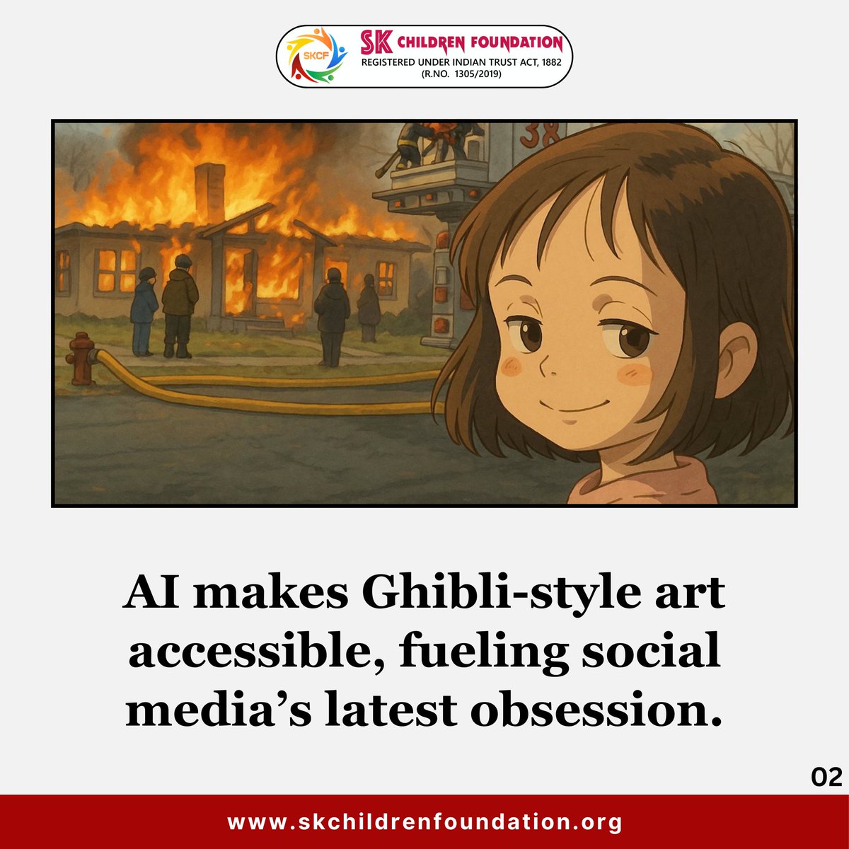 SKCHILDRENFOUN1's tweet photo. The Ghibli AI trend is taking the internet by storm - magical, mesmerizing, and... a little controversial.
Is AI redefining creativity or just copying it?
For more information,visit our website:
https://t.co/QrBHhd7PmP
#GhibliArt #AI #EthicalConcern #Trending https://t.co/AhsxSHvwh5