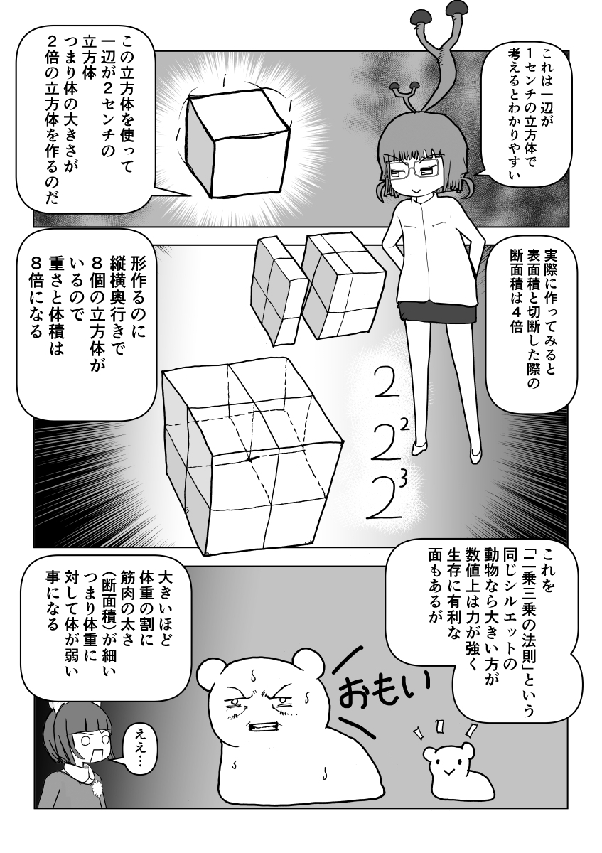色々と誤解されてそうな動物を漫画で解説していくぞい。
第32回「体の大きさが決めるもの」2/2 #クック先生の動物講座 #漫画が読めるハッシュタグ #マンガが読めるハッシュタグ 