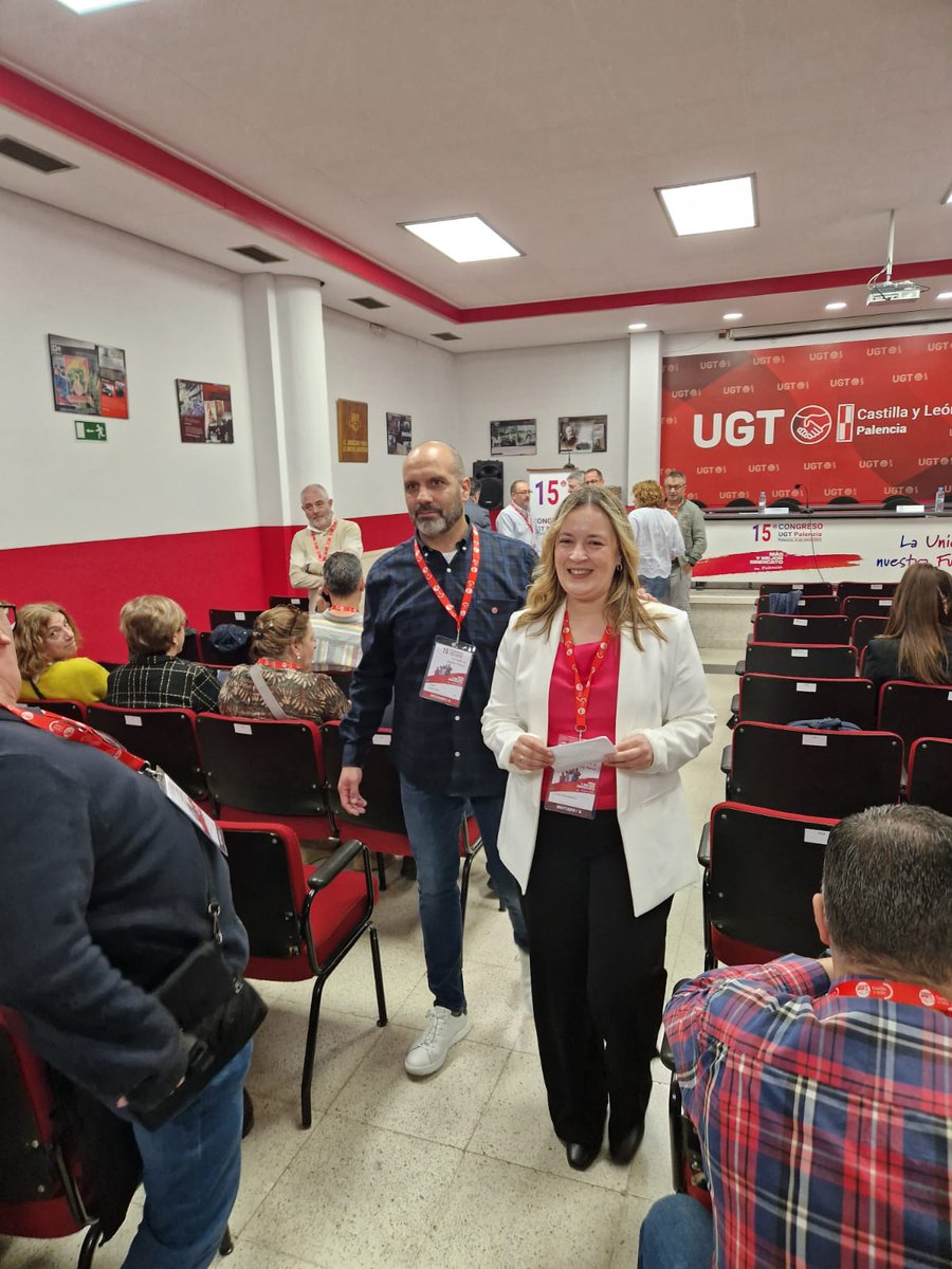 UGTCyL's tweet photo. 📍Hoy estamos con UGT Palencia celebrando su  15 congreso provincial 

🟣Laura Saiz tomará el relevo a Gorka López y se convertirá en la primera mujer secretaria general de UGT Palencia

💪Aún queda mucho trabajo por hacer, siempre pensando en los derechos de las personas trabajadoras de la provincia palentina
