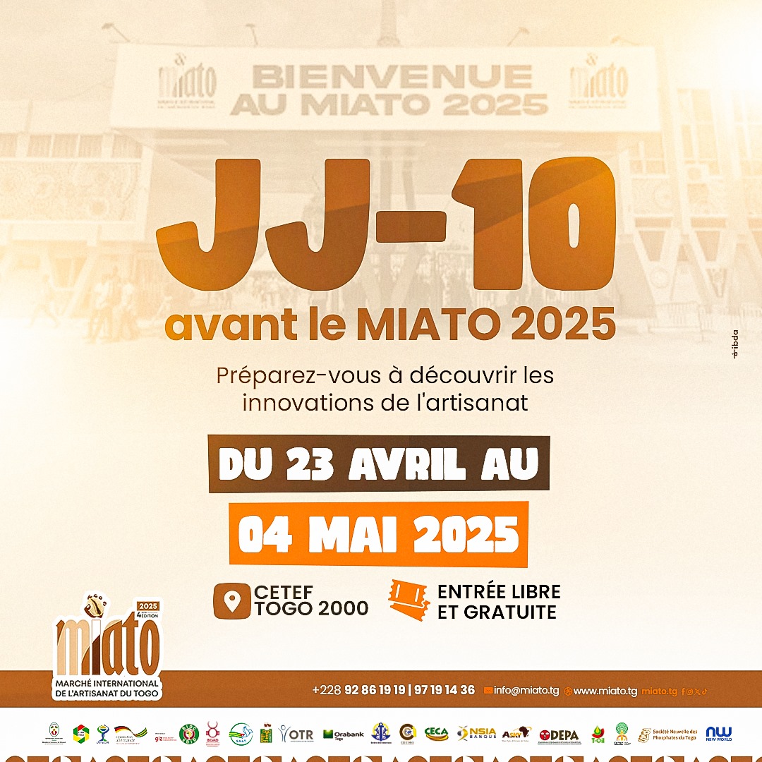 ⏳ 𝐉-𝟏𝟎 𝐚𝐯𝐚𝐧𝐭 𝐥𝐞 𝐌𝐈𝐀𝐓𝐎 𝟐𝟎𝟐𝟓 !

Préparez-vous pour des créations uniques et des rencontres inspirantes. 🎨✨

📅 𝟐𝟑 𝐚𝐯𝐫𝐢𝐥 - 𝟒 𝐦𝐚𝐢 | 𝐂𝐄𝐓𝐄𝐅 – 𝐄𝐧𝐭𝐫𝐞́𝐞 𝐠𝐫𝐚𝐭𝐮𝐢𝐭𝐞 !
#MIATO2025 #J10