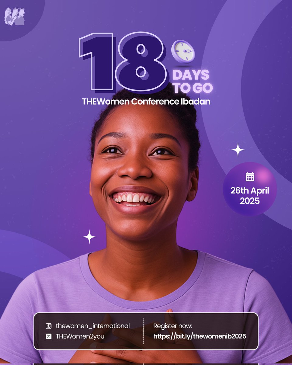 THEWomen2you's tweet photo. 18 days to go... and the energy is rising!
Something extraordinary is on the horizon—a gathering of women, purpose, and power.
We’re counting down to a day of impact, inspiration, and intentional growth
March 26th is for YOU
Have you registered yet? Click the link in our bio now! https://t.co/ME6SLKHxMa