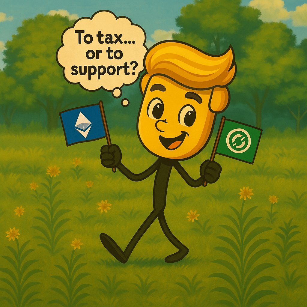 Thinking of imposing 20.25% tariffs on Ethereum…

Or should we support it first?