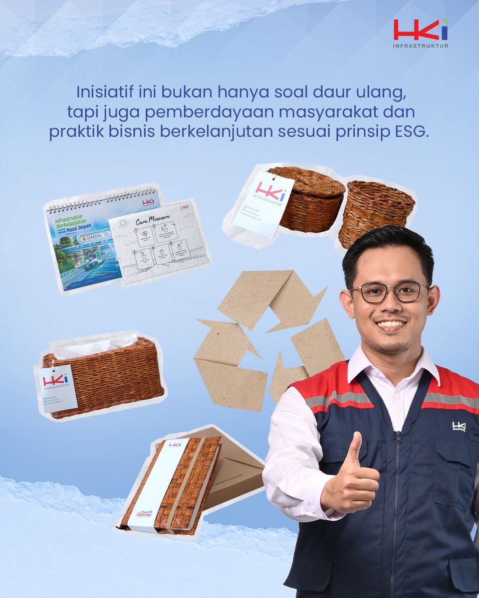hkinfrastruktur's tweet photo. @SalamRancage Ayo, dukung langkah kecil menuju masa depan berkelanjutan bersama HKI!

#ESG #DaurUlangKertas #HKInfrastruktur #BangunKemudahan #BreakTheImpossible https://t.co/6EDBTmDBJN