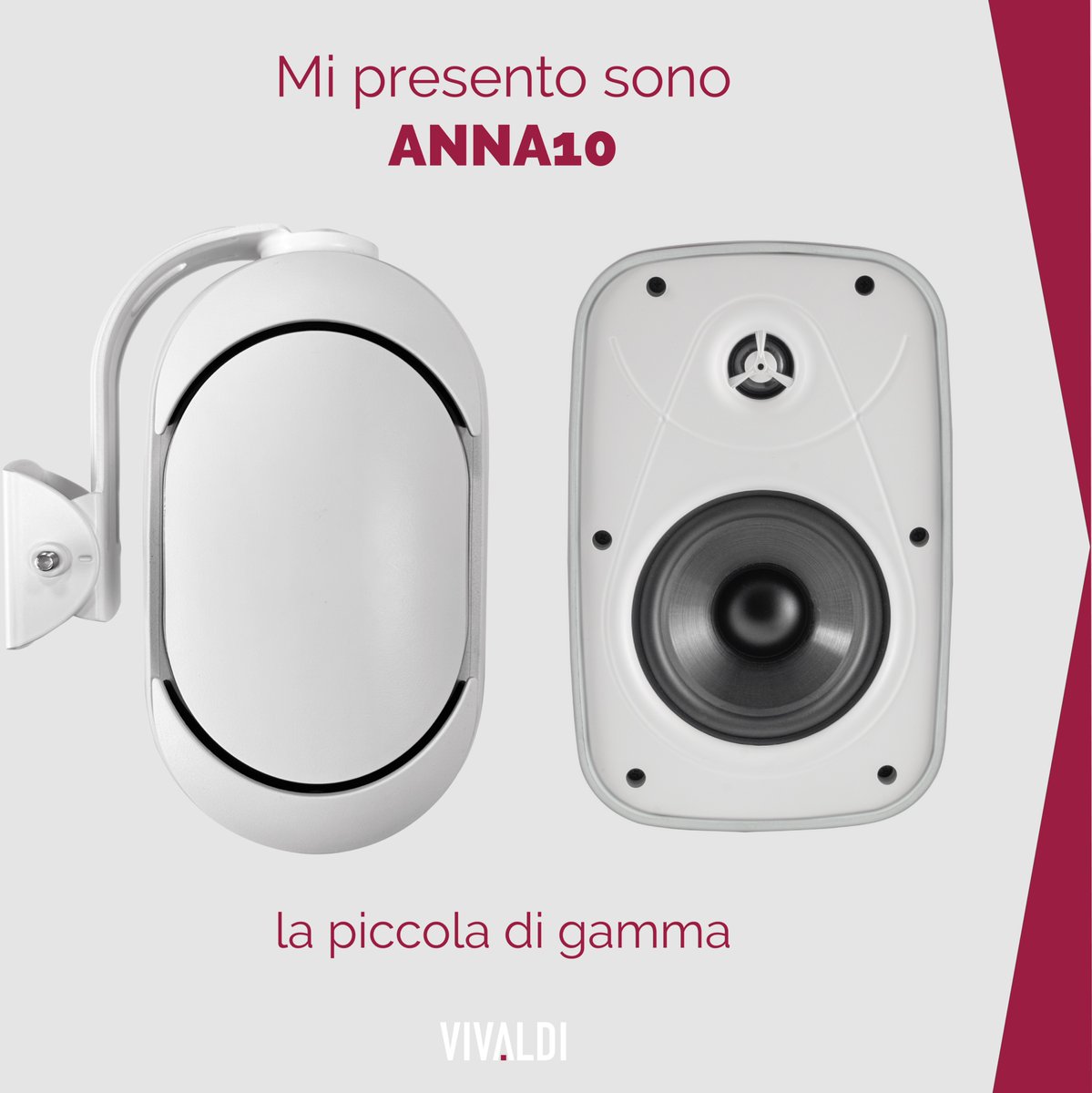 Vivaldi_Srl's tweet photo. VIVALDI ANNA – DIFFUSORI HiFi OUTDOOR A 3 VIE CON SUBWOOFER INTEGRATO
La serie ANNA di Vivaldi è la scelta ideale per installazioni audio outdoor, un connubio di potenza e resistenza. Ideali per applicazioni in terrazze, patio e simili, grazie alla protezione IP66. https://t.co/A37NHzN2nx