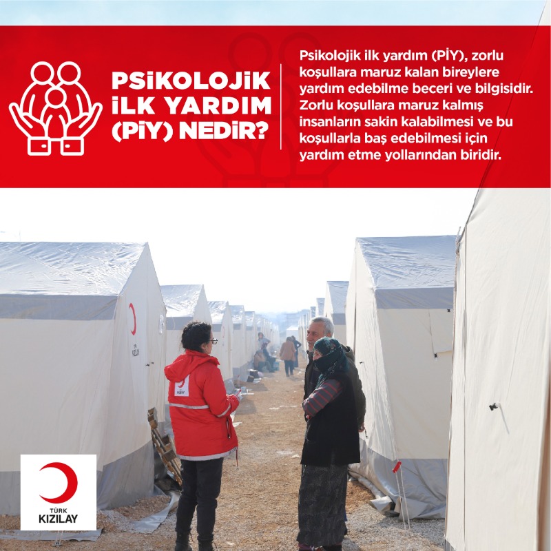 Kizilay's tweet photo. 📌 Psikolojik İlk Yardım nedir?

▪️Kriz anlarında insanlara güven, destek ve sakinlik sunmaktır. Dinlemek, anlamak ve profesyonel yardıma yönlendirmek iyileşmenin ilk adımıdır.
#PsikolojikİlkYardım