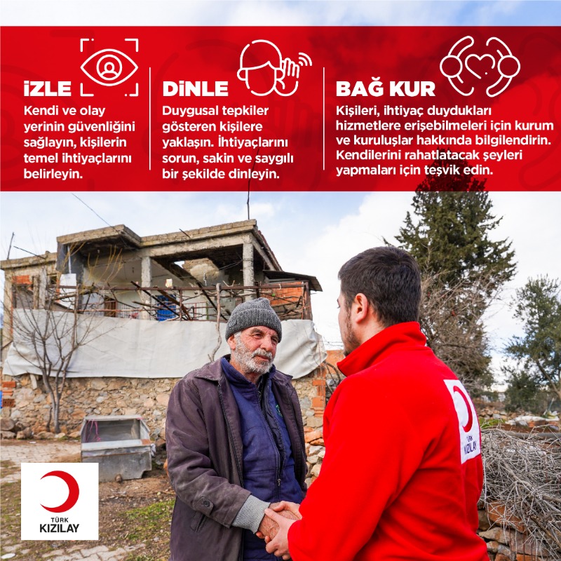 Kizilay's tweet photo. 📌 Psikolojik İlk Yardım nedir?

▪️Kriz anlarında insanlara güven, destek ve sakinlik sunmaktır. Dinlemek, anlamak ve profesyonel yardıma yönlendirmek iyileşmenin ilk adımıdır.
#PsikolojikİlkYardım