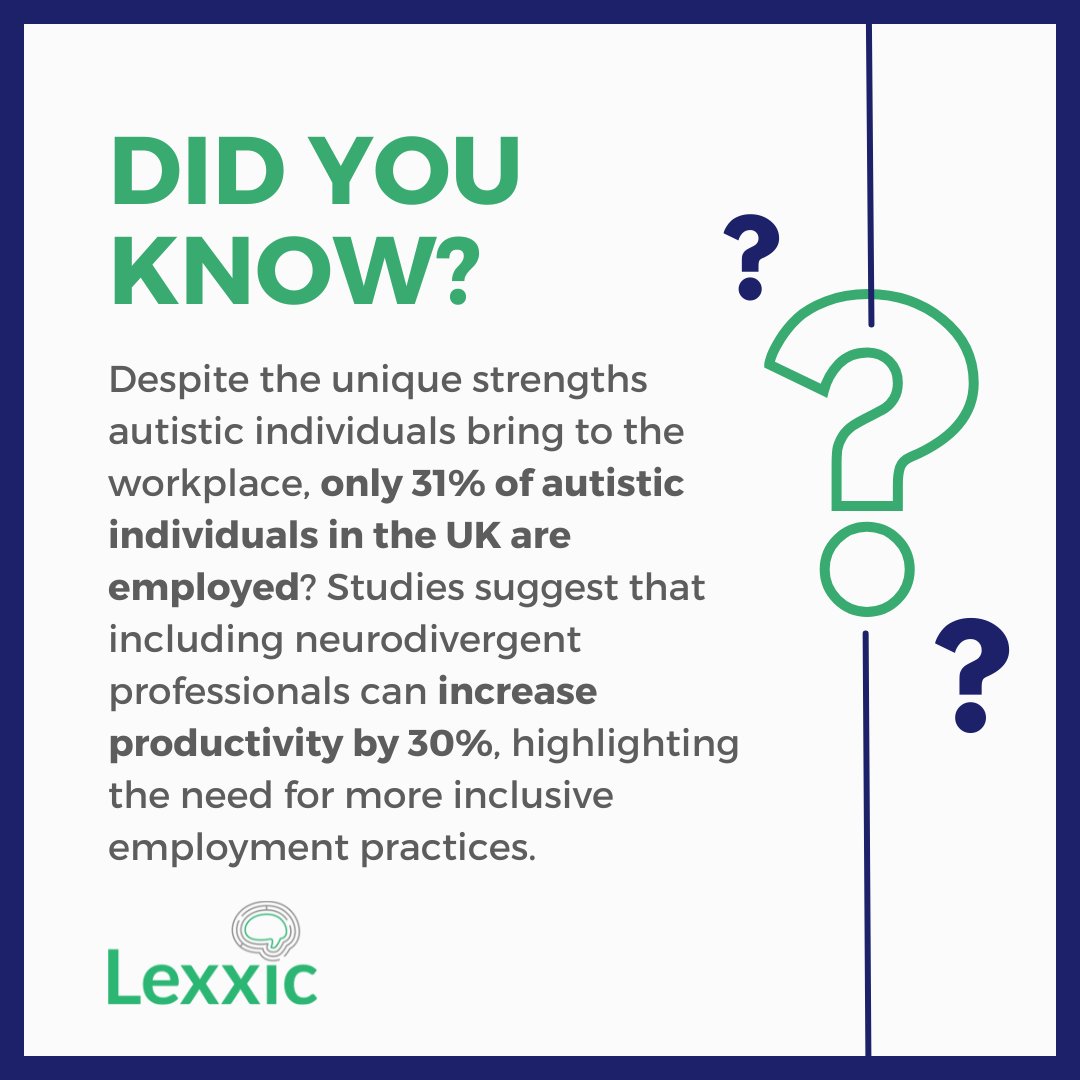 It's time to move from awareness to action. How do you think workplaces can better support autistic talent? 

#Neurodiversity #AutismAwareness #InclusiveWorkplaces #EmploymentEquality #WorkplaceInclusion