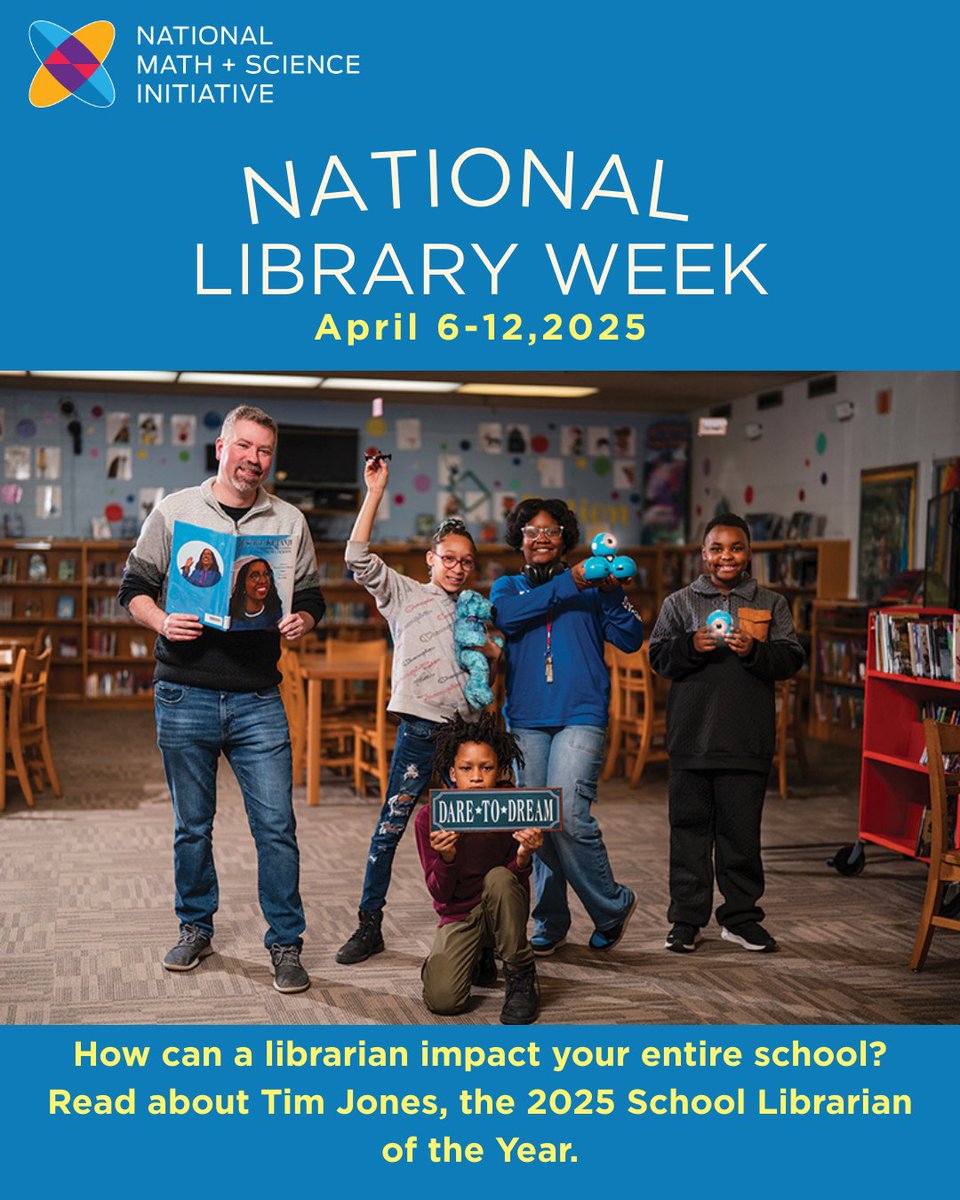 NMSI's tweet image. Tim Jones has been named the 2025 School Librarian of the Year, and his story is one every school leader should hear.

 Read more: 

👉slj.com/story/tim-jone…

#Education  #SchoolLeadership ##SchoolLibrary #Libraryleadership