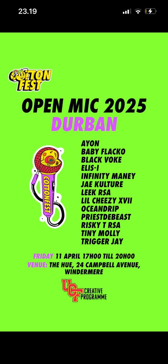 rsa_trigger's tweet image. Ekse if you in Durban this friday please pull up🙏🏽❤️ #CottonFest2025