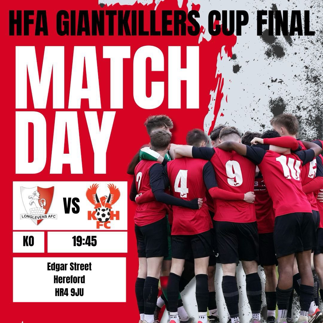 Longlevens18s's tweet photo. Cup Final day has arrived !!! The boys travel to Edgar street to play Kidderminster. Supporters coach is due to leave just after 5:30 please arrive on time. If you can’t make it tonights game tune in to @SevernSport for live commentary. ❤️🖤@longlevensafc @CheltYFL @NLChelt https://t.co/TyJDcBOJhL