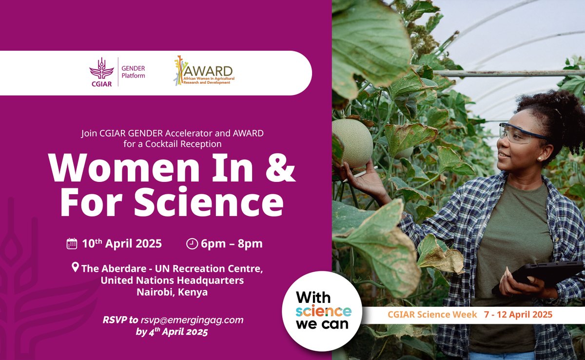 AWARDFellowship's tweet image. It’s #ScienceWeek!

Catch the @AWARDFellowship latest #Newsletter for:

✅ Open Calls for Applications
🌟 Details on our must-attend Science Week side events
&amp;amp; more updates shaping #agresearch in Africa!

🔗 Read here: bit.ly/4cqrQ2b
#CGIARScienceWeek