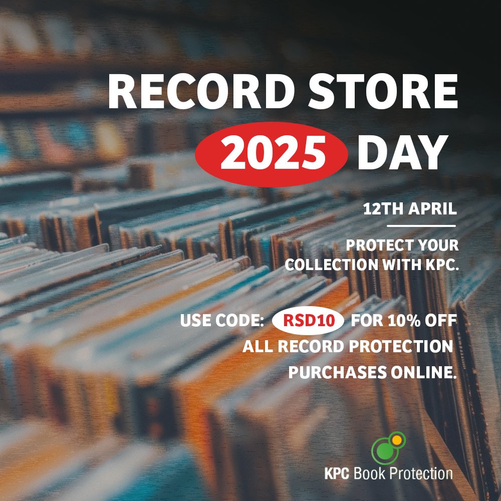 KPCBookProtect's tweet photo. "Happy Record Store Day! 🎶 Keep your vinyl collection in pristine condition with our top-notch protection covers. Use code RSD10 for 10% off. Don't miss out on this exclusive offer! 
#RecordStoreDay #vinyllove #vinylrecord #vinylcommunity 
See more: https://t.co/4h0hHJ8lQ7 https://t.co/rk8nVxGPJV