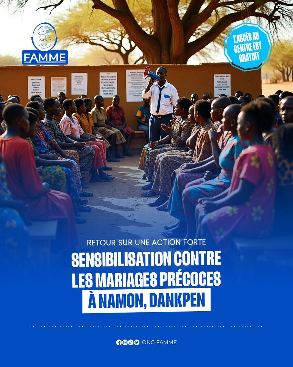 ONGFAMME's tweet photo. 🌟 Retour sur une action forte : Sensibilisation contre les mariages précoces à Namon, Dankpen 🌟 
Le 6 décembre 2024 , l'ONG APRODIFE a organisé une activité dans le cadre du projet AAME . https://t.co/izP13UNIbN