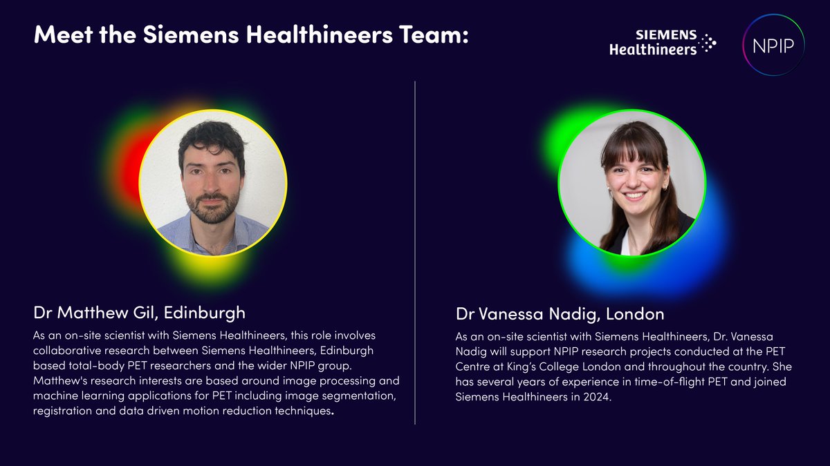 NPIP (@npip_org) on Twitter photo Introducing the <a href="/SiemensHealth/">Siemens Healthineers</a> Healthineers Team who work as onsite Scientists at <a href="/KingsCollegeLon/">King's College London</a> and The <a href="/EdinburghUni/">The University of Edinburgh</a> in partnership with NPIP: eu1.hubs.ly/H0j5GZs0
#TotalBodyPET #PETImaging #DrugDiscovery Introducing the <a href="/SiemensHealth/">Siemens Healthineers</a> Healthineers Team who work as onsite Scientists at <a href="/KingsCollegeLon/">King's College London</a> and The <a href="/EdinburghUni/">The University of Edinburgh</a> in partnership with NPIP: eu1.hubs.ly/H0j5GZs0
#TotalBodyPET #PETImaging #DrugDiscovery
