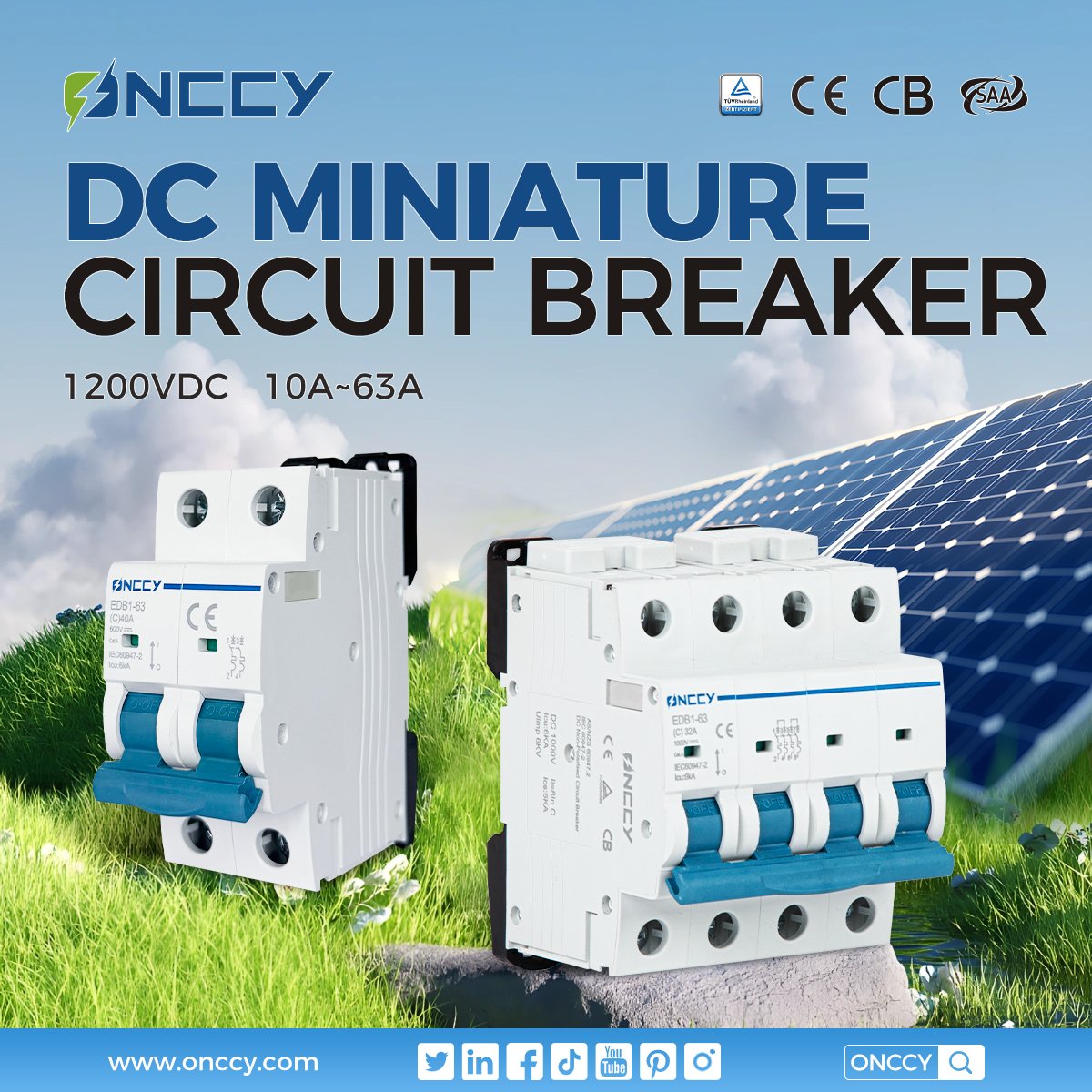 grace_aswich's tweet image. 📅 【ONCCY DC System Protection Solution】
In photovoltaic energy storage and terminal power distribution fields, 🌍 ONCCY DC MCB excels with 3 key features
#SolarEnergy #EnergyStorage #DCProtection #ElectricalSafety #RenewableTech #ONCCY #SmartGrid #PVSystems