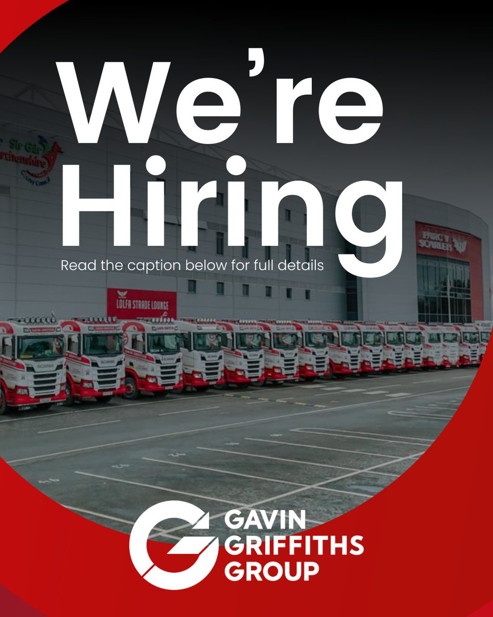 group_griffiths's tweet photo. We’re on the lookout for Drivers to join our growing team!

✅ Night shifts, Day shifts, 4 on 4 off, Weekend shifts, Holiday cover

Get in touch if you’re looking for PAYE flexible, part time work and join the best team on the road! 

Contact Enquiries@griffiths-group.co.uk https://t.co/8Qs4vSPNRs
