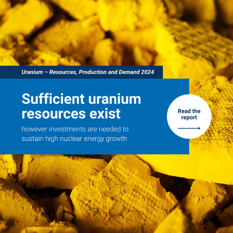 iaeaorg's tweet photo. Sufficient uranium resources exist. However, investments are needed to sustain high nuclear energy growth, according to the latest @OECD_NEA and IAEA joint report.

Have you read our latest findings? https://t.co/K1zxmwDxRd