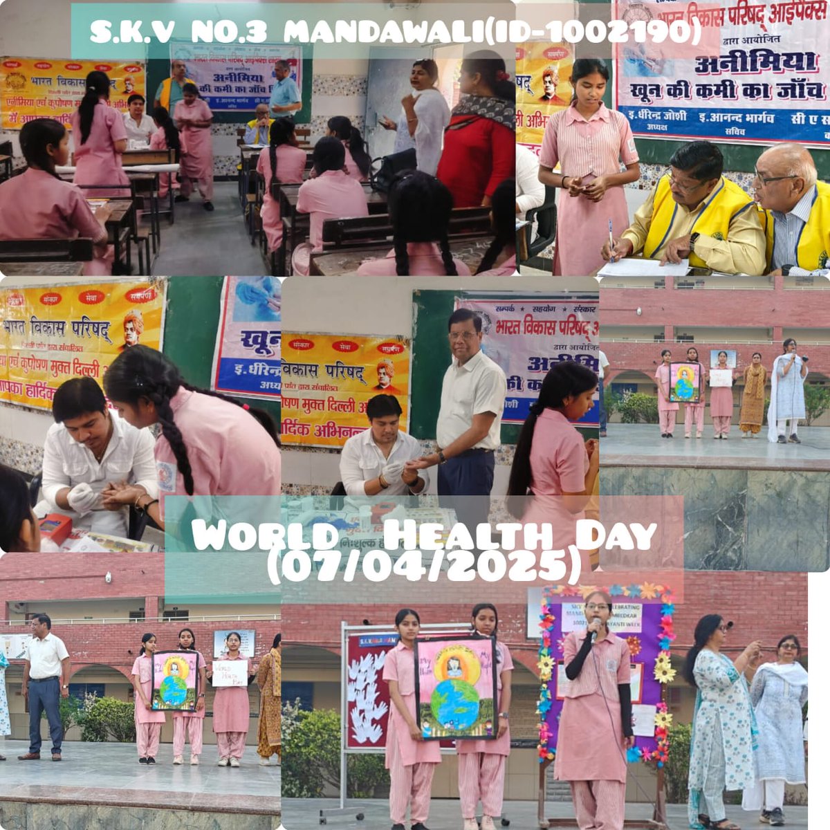 "Being healthy is a success that many people forget to celebrate."
🎊🎊🎊🎊🎊🎊🎊🎊🎊🎊🎊🎊
MAKE YOUR HEALTH A PRIORITY 
 World Health Day was celebrated on 07/04/25 at S.K.V. No.3 Mandawali with great zeal.
<a href="/Dir_Education/">DIRECTORATE OF EDUCATION Delhi</a> <a href="/DelhiGovtSchool/">Delhi Govt School Pictures</a> 
<a href="/AnjuSachdeva14/">Anju Sachdeva</a> <a href="/SCERT2021/">SCERT Delhi</a>