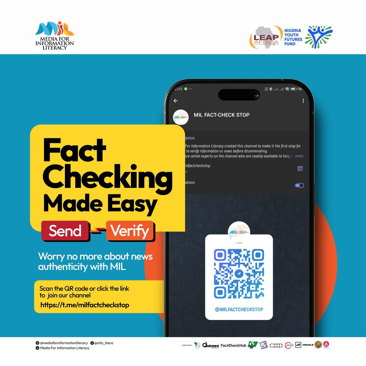 info_litera's tweet photo. Official Unveiling of MIL Fact-Check Stop!!!

In today’s digital world, false information spreads fast and wide, sparking confusion and controversy. That’s why Media for Information Literacy is here: to offer a solution. https://t.co/M8XNEzhNBy