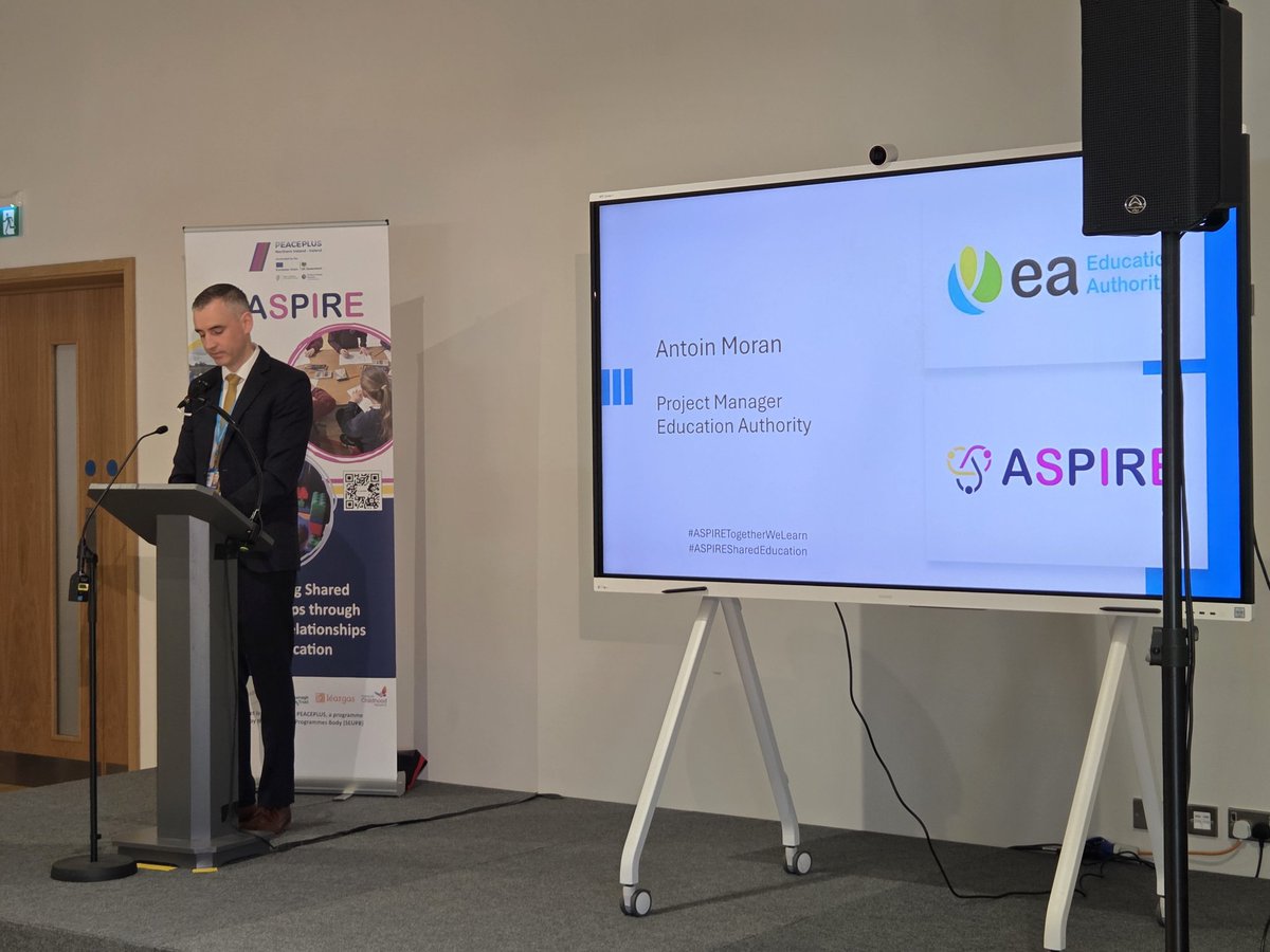 Education Authority (@ed_authority) on Twitter photo Antoin Moran from <a href="/Ed_Authority/">Education Authority</a> outlined that #ASPIREsharededucation "is the first project which links all phases of a child's educational journey from ages 3-18. It includes all educational settings and sectors in North & South. There will be tailored professional development, Antoin Moran from <a href="/Ed_Authority/">Education Authority</a> outlined that #ASPIREsharededucation "is the first project which links all phases of a child's educational journey from ages 3-18. It includes all educational settings and sectors in North & South. There will be tailored professional development,