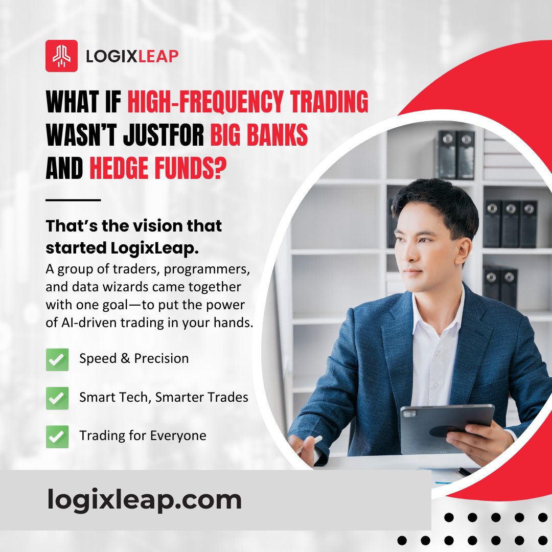 LogixLeap's tweet photo. 💡 What if high-frequency trading wasn’t just for the big players?
That’s the vision behind #LogixLeap — a team of traders, programmers, and data wizards on a mission to level the playing field. We’re putting AI-powered trading in your hands. 🚀
#AITrading #TradeSmarter https://t.co/Tk5oqTnbNK