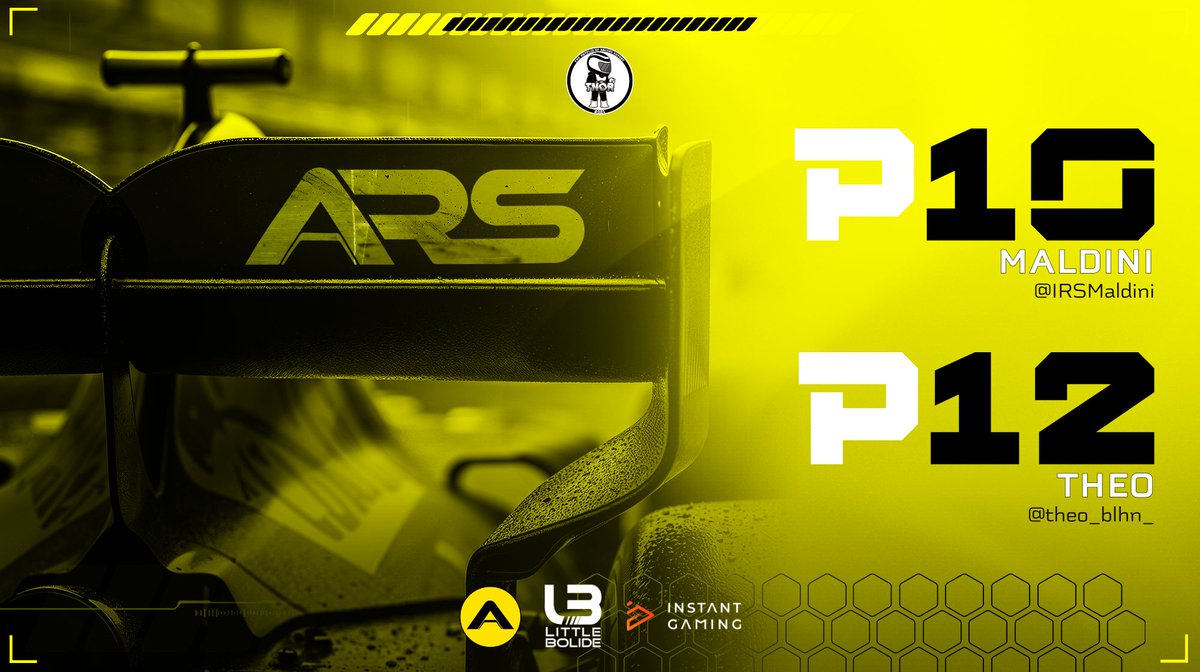 🏁- <a href="/netflixofracing/">The Netflix of Racing</a> - 🟡⚫️

1 point de marqué ce soir a la TNOR suite a des bug des serveurs Steam pour Theo !

P10 : <a href="/IRSMaldini/">Maldini</a>  
P12 : <a href="/theo_blhn_/">Theo Blhn</a> 

Next round Suzuka  🇯🇵