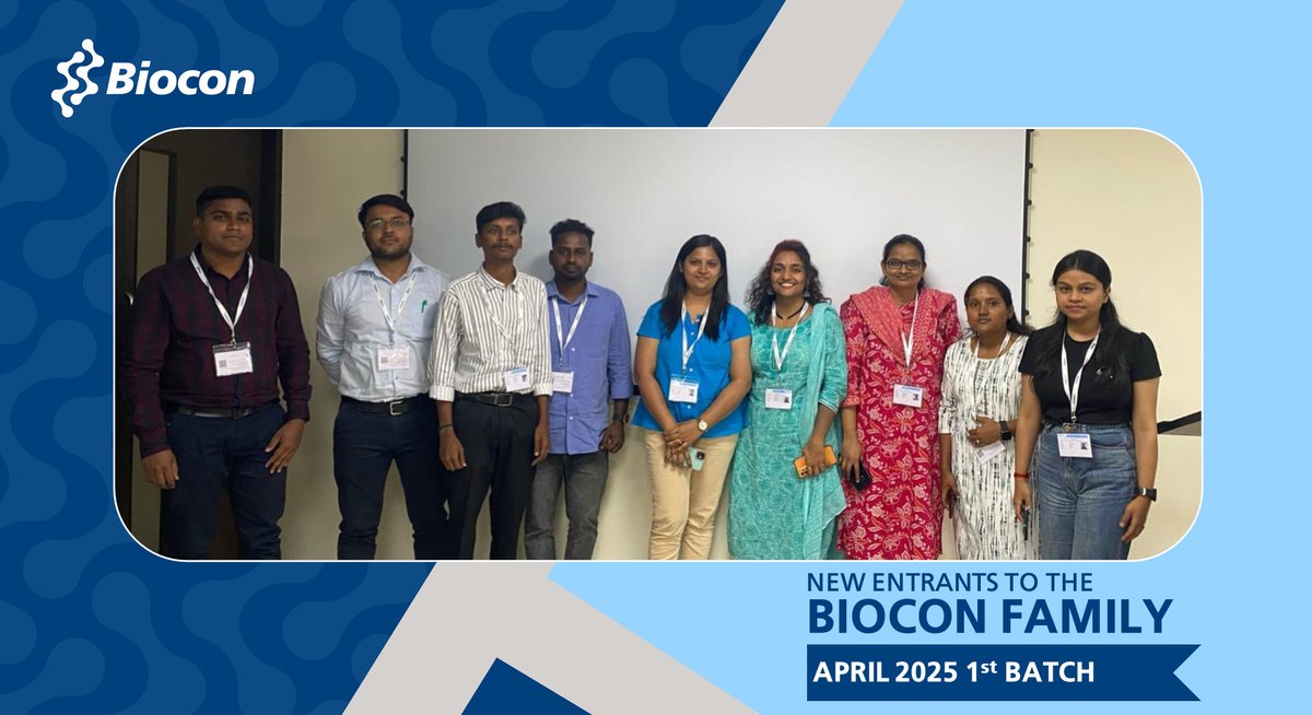 Bioconlimited's tweet photo. #WelcomeToBiocon: Always excited to welcome new #Bioconites to the team! Congratulations, and we look forward to you contributing to our purpose of providing everyone, everywhere, affordable access to medicines. #Biocon https://t.co/hkTOfH9wGT