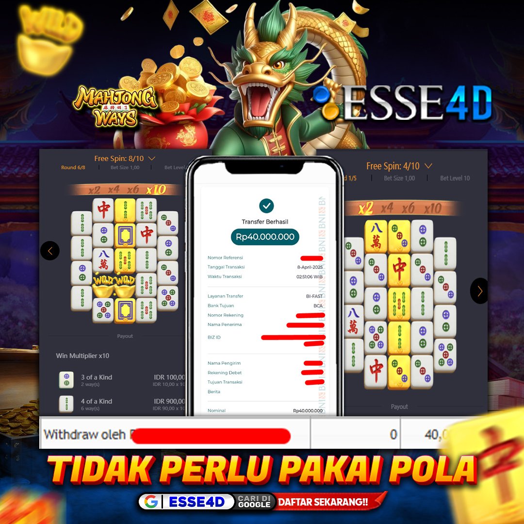 esse4d's tweet photo. Tempat Main Paling Viral 2025 !!
Min Dp 10 Ribu Sudah Bisa Meraskaan Sensasi Maxwin 
Cukup Dp Sekali Autooo Wede Berkali Kali

LINKDAFTAR:https://t.co/D2Sy2VLSE2

#viral #fyp #foryou #IndonesiaGelap #sorotan #semuaorang #viralindo #terbaru #hotelparadise #esse4d https://t.co/PKzubN0afs